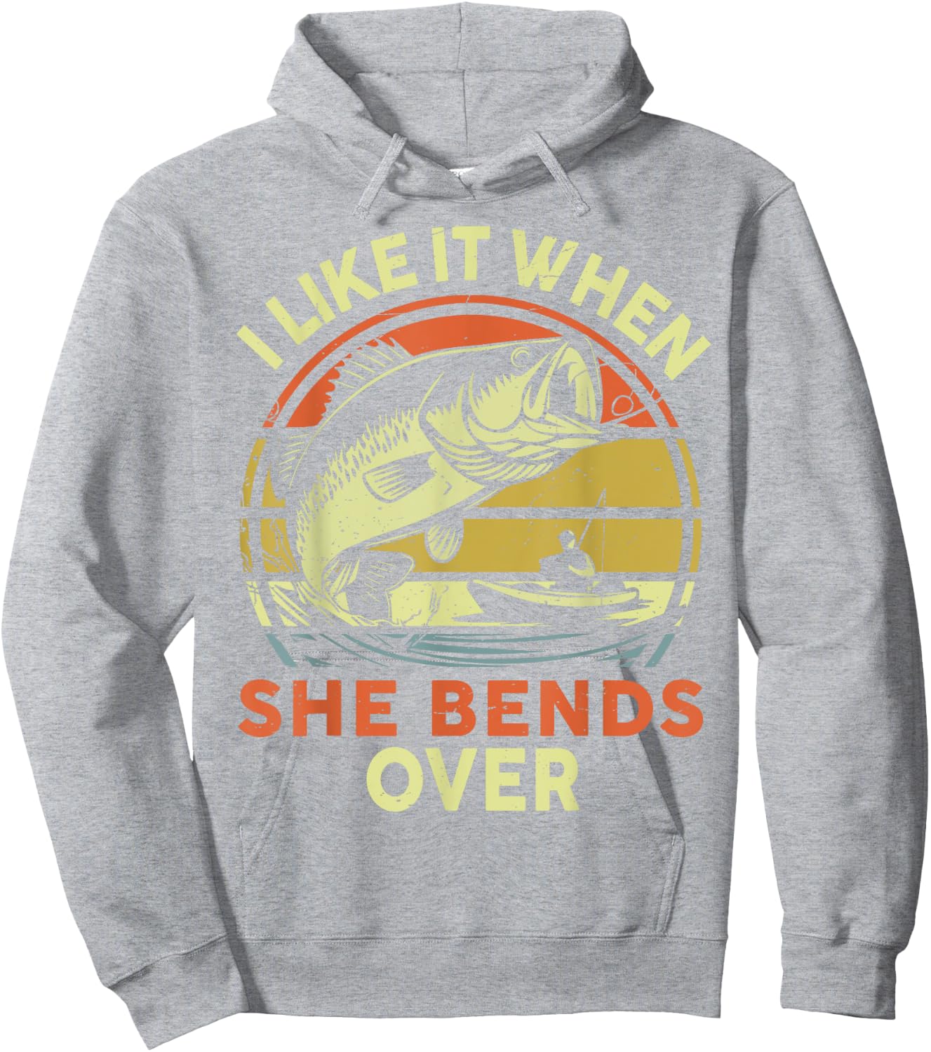 Step Dad I Like When She Bends Over Funny Kayak Fishing Hoodie - Hoodie | Ash