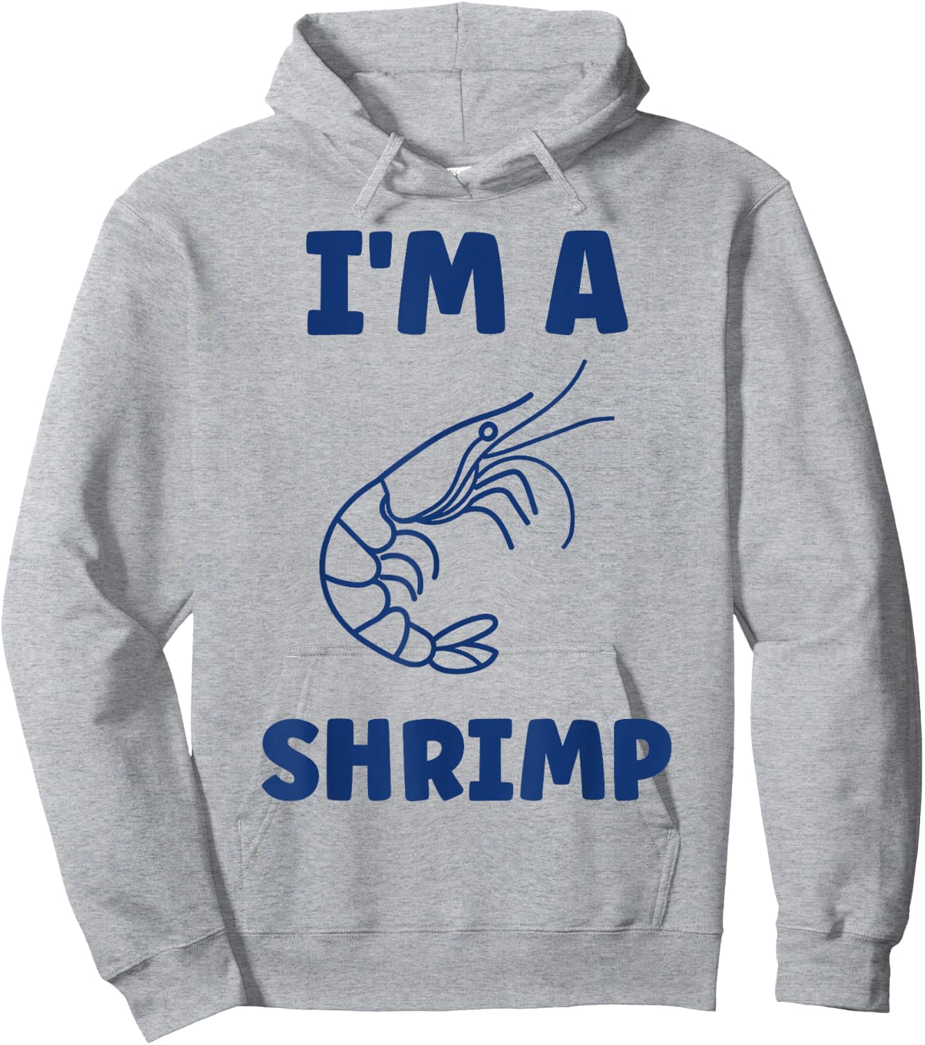 Small Crustacean Shrimp Cute Minimalist i'm a Shrimp Hoodie - Hoodie | Ash