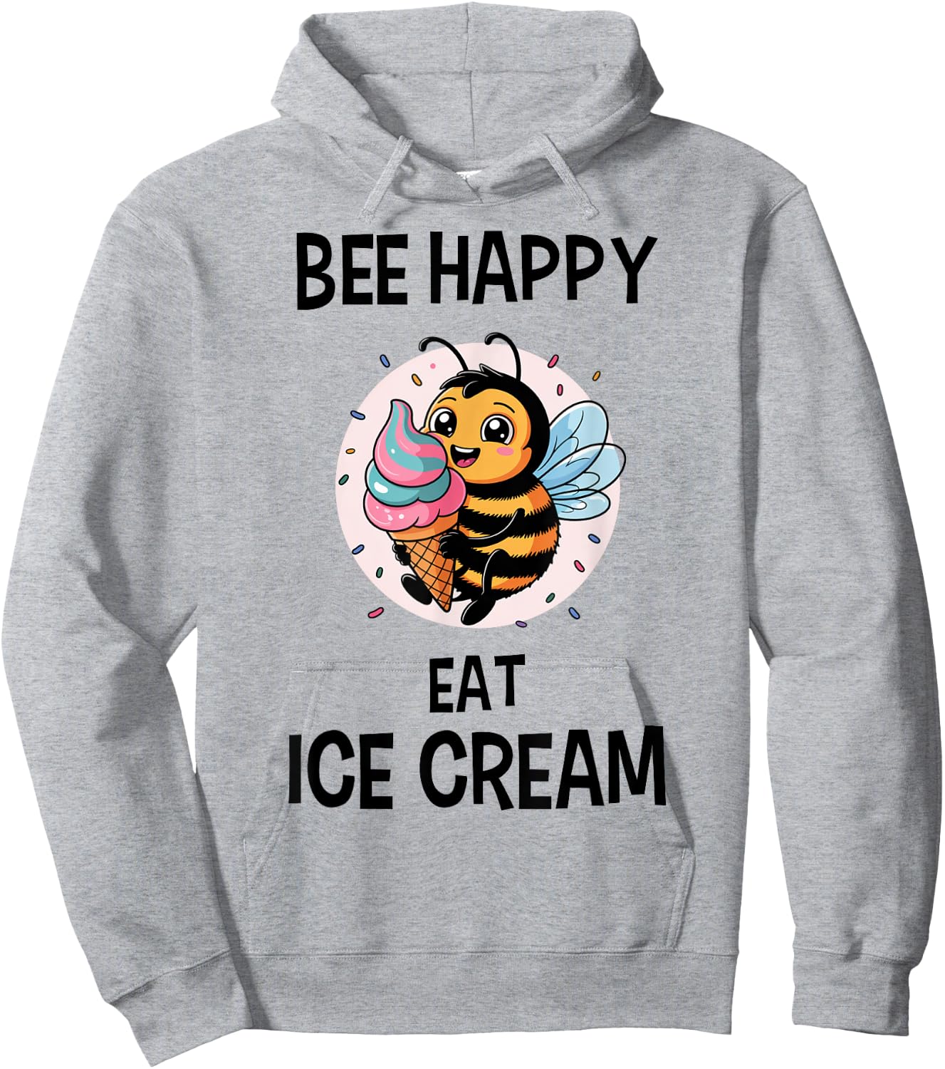 Bee Ice Cream Shirt Bee Pun Bee Lover Ice Cream Lover Hoodie - Hoodie | Ash
