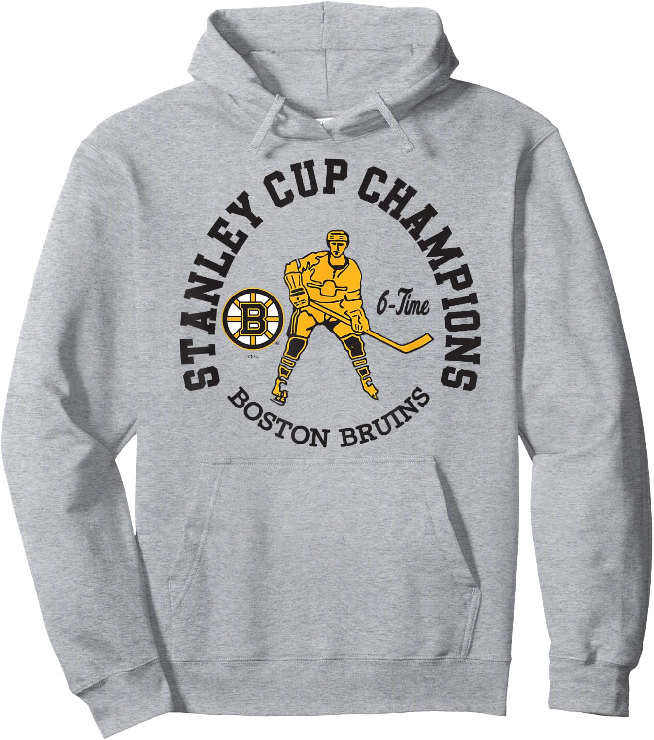 Boston Bruins Stanley Cup Champions 6-Time Gray Hoodie - Hoodie | Ash