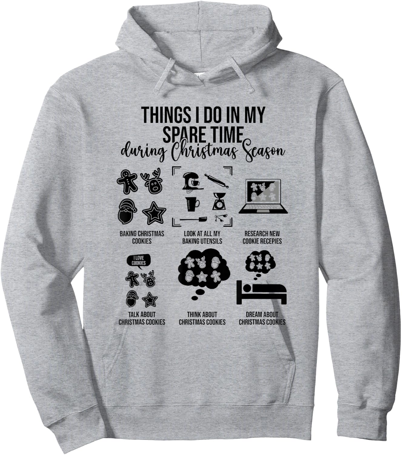 Things I Do In My Spare Time During Christmas Season Hoodie - Hoodie | Ash