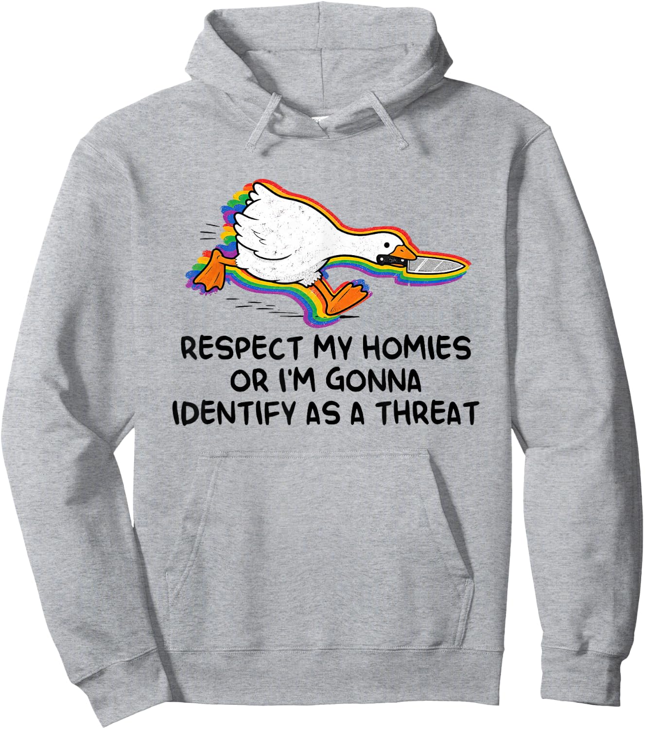 Respect My-Homies Or I'm Gonna Identify As A-Threat LGBTQ Hoodie - Hoodie | Ash