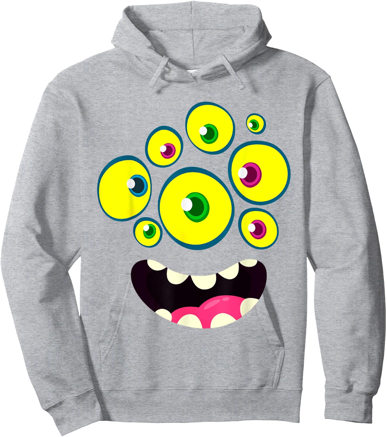 Cute Monster Face Halloween Group Costume Kids Boys Hoodie - Hoodie | Ash
