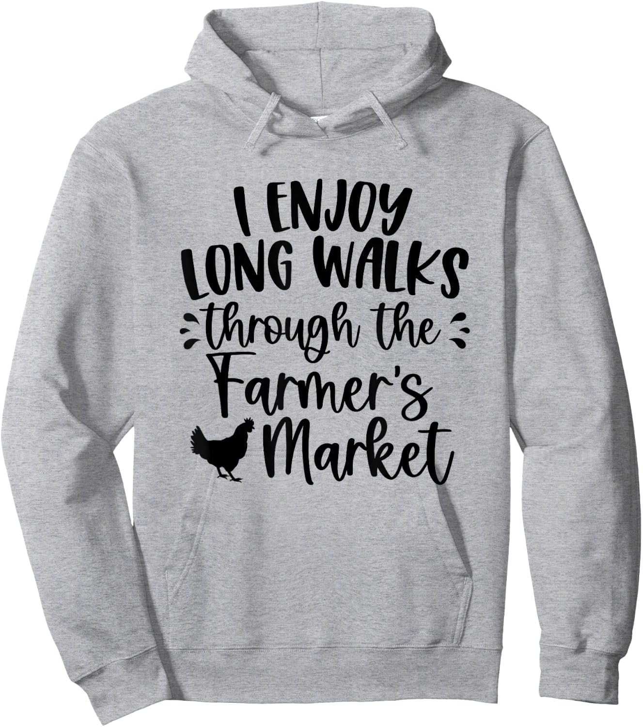 Chicken Design / Farmer's Market Saying Cute / Midwest Farm Hoodie - Hoodie | Ash