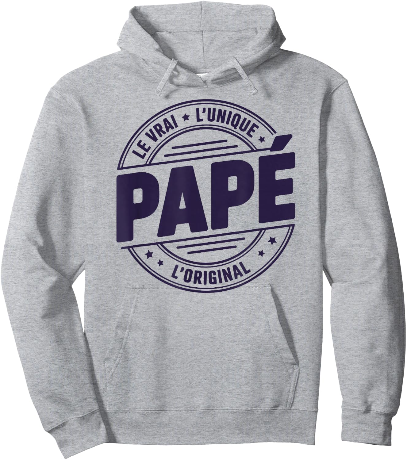 Papé Vrai Unique Original Fete des Peres Motif Papé Hoodie - Hoodie | Ash