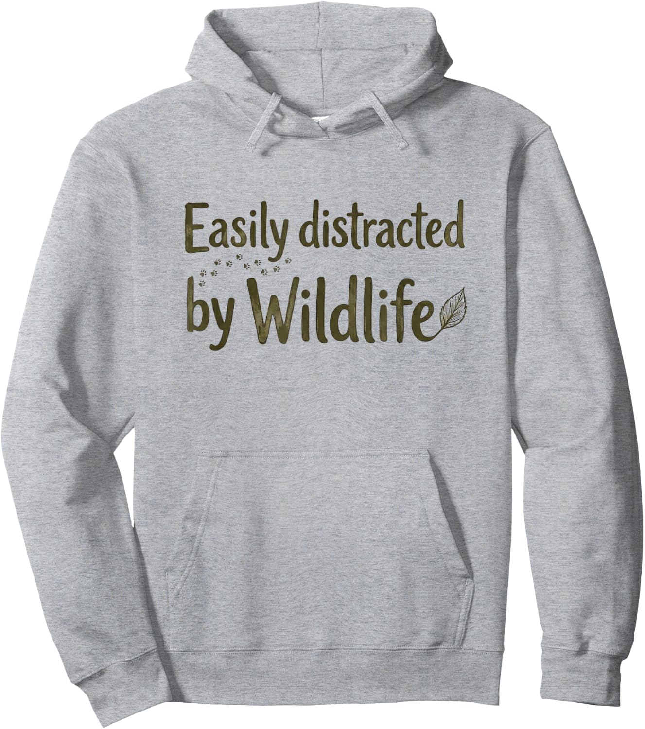 Easily Distracted By Wildlife Outdoor Nature Lover Hoodie - Hoodie | Ash
