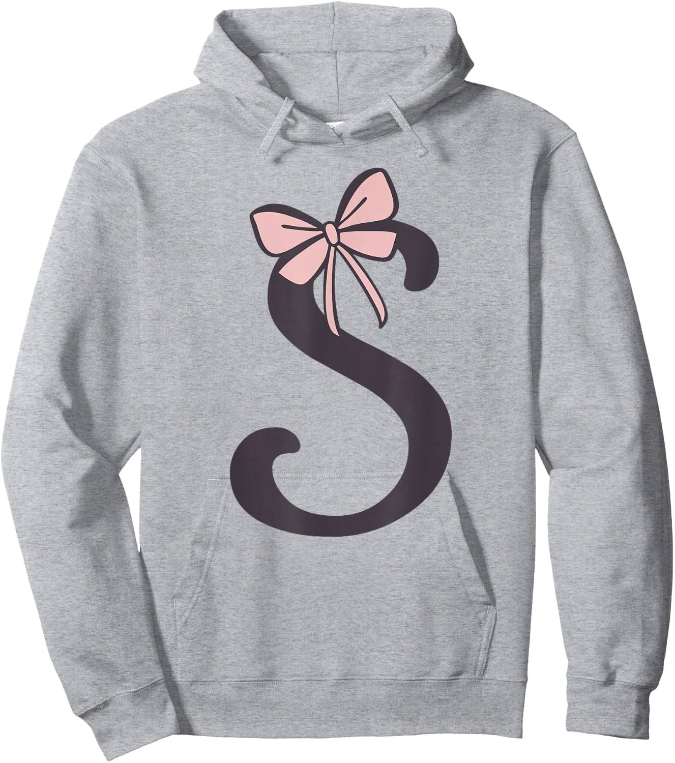 Anfangsbuchstabe S Buchstabe S mit Schleife Altrosa Pink Hoodie - Hoodie | Ash