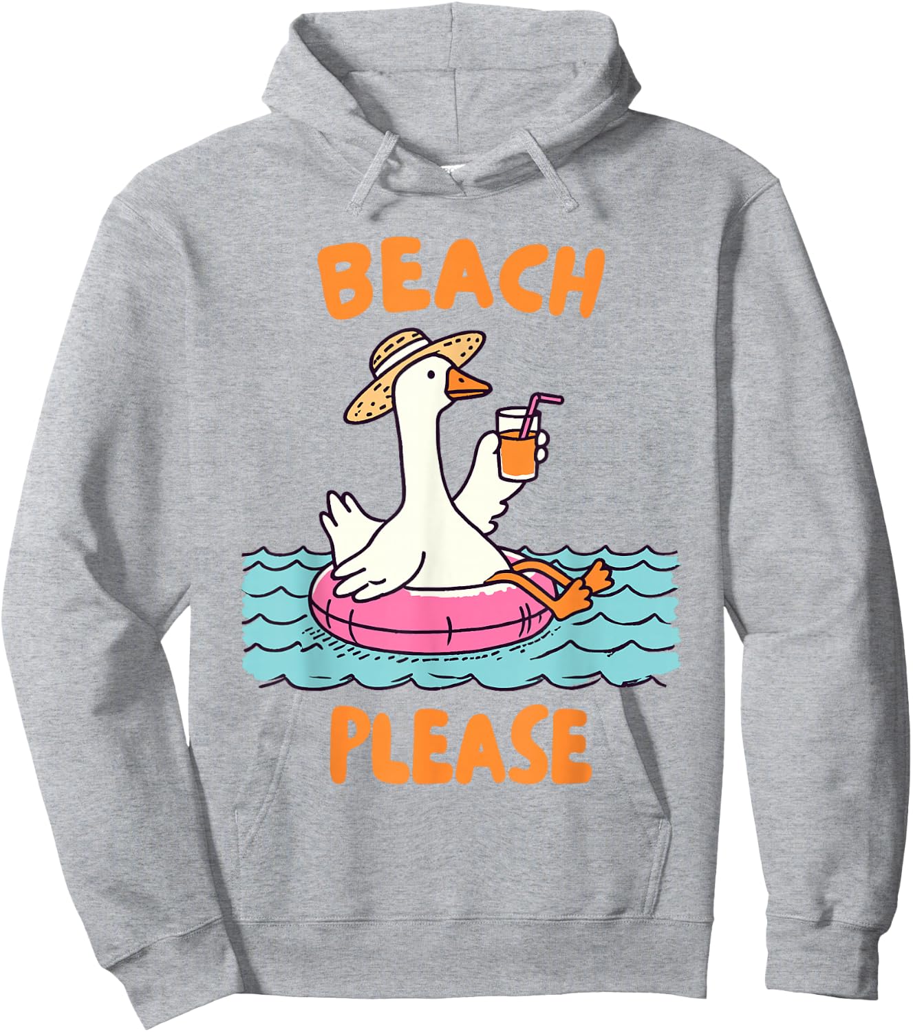 Summer Vibes Beach Lover Vacay Silly Goose Beach Please Hoodie - Hoodie | Ash