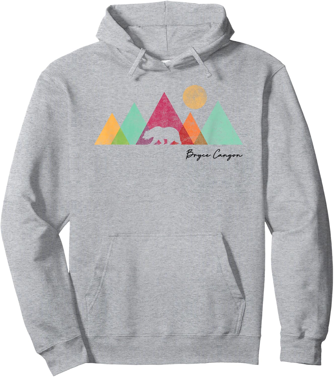 Bryce Canyon Souvenir Colorful Bear Mountain National Park Hoodie - Hoodie | Ash