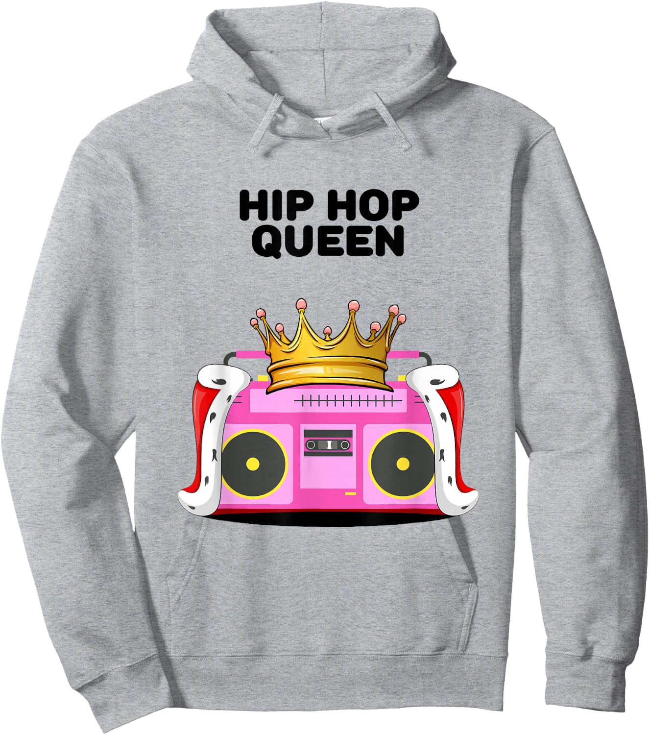 Hip Hop Queen Girls' Hip Hop Women's Hip Hop , White Hoodie - Hoodie | Ash