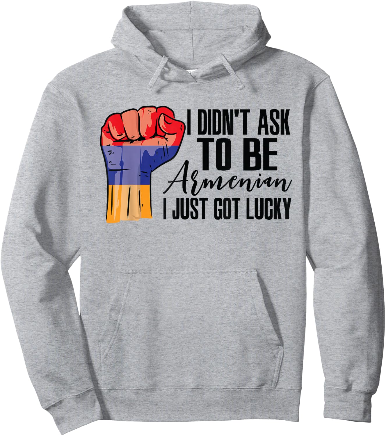 Armenian Armenia Flag Grown Armenian Roots Patriot Hoodie - Hoodie | Ash