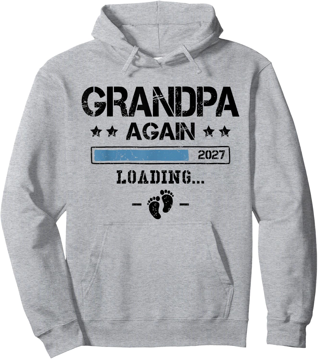 Grandpa Again 2027 Pregnancy Announcement 2nd Time Grandpa Hoodie - Hoodie | Ash