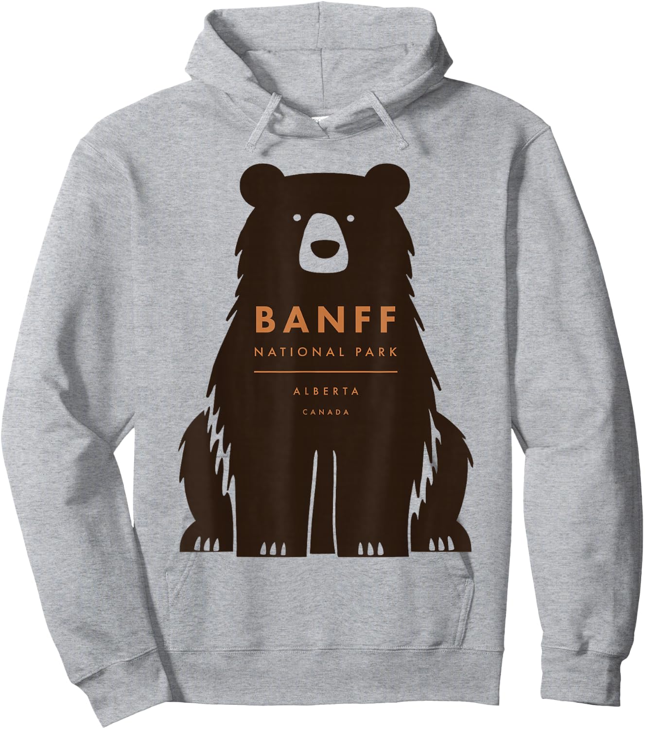 Banff National Park Alberta Canada Retro Vintage Bear Hoodie - Hoodie | Ash