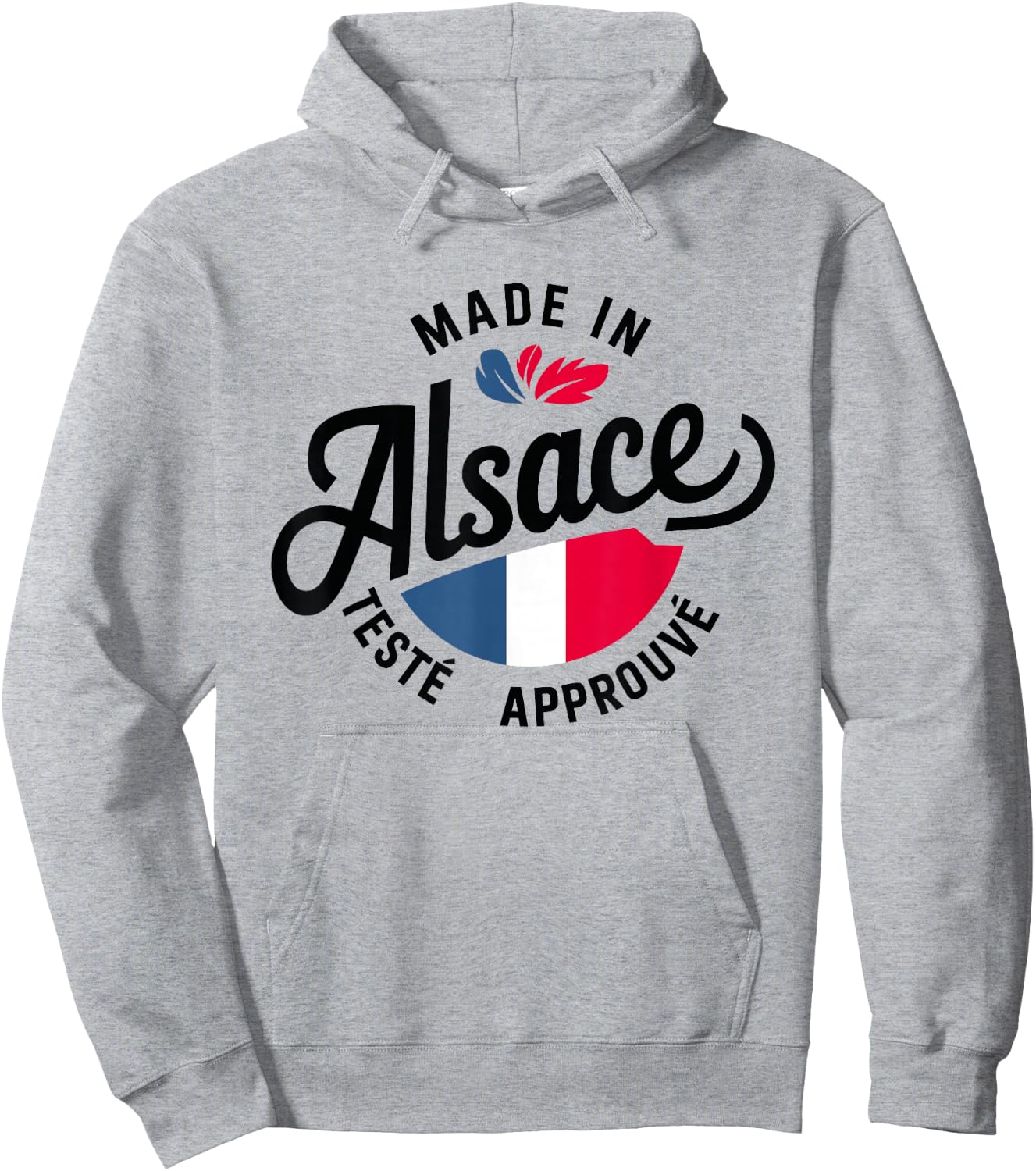 Made In Alsace Tested Approved Alsatian Humor Alsatian , white, S Hoodie - Hoodie | Ash