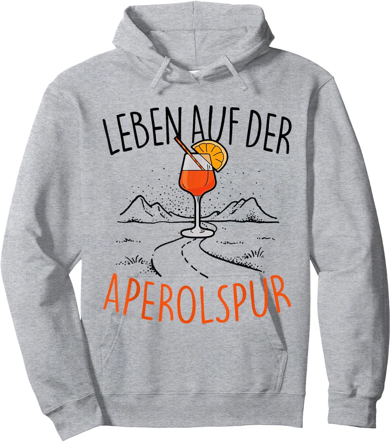 with German Text "Leben auf der APEROLSPUR" - Official Spritz Club Aperollin' , White Hoodie - Hoodie | Ash