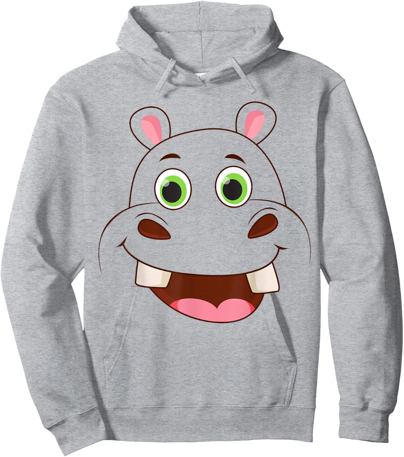 Cute Hippo Face Costume Animal Costume for Kids and Toddlers Hoodie - Hoodie | Ash