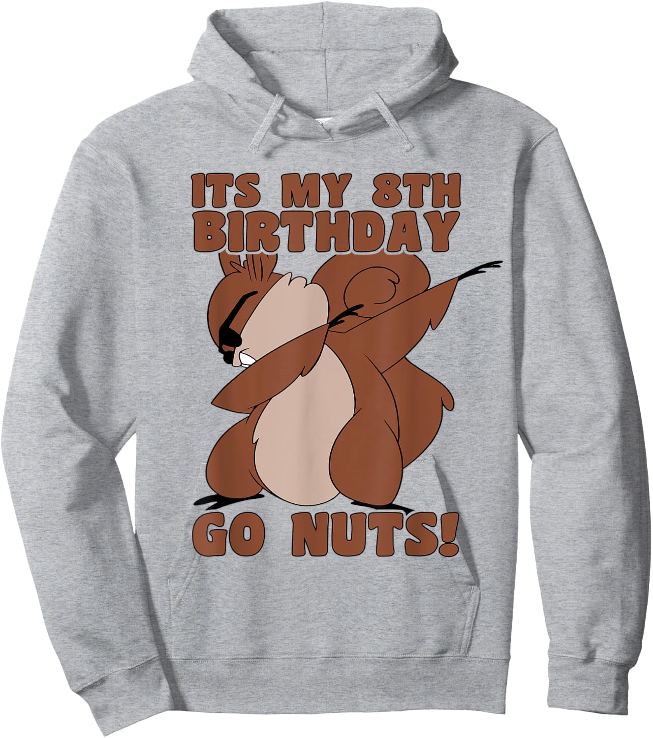 Happy 8th Birthday 8 Year Old Dab Squirrel 8th Birthday Hoodie - Hoodie | Ash