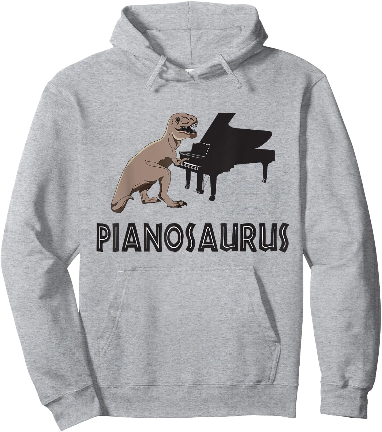 Funny Piano Pianosaurus Rex Gifts for Piano Players Hoodie - Hoodie | Ash