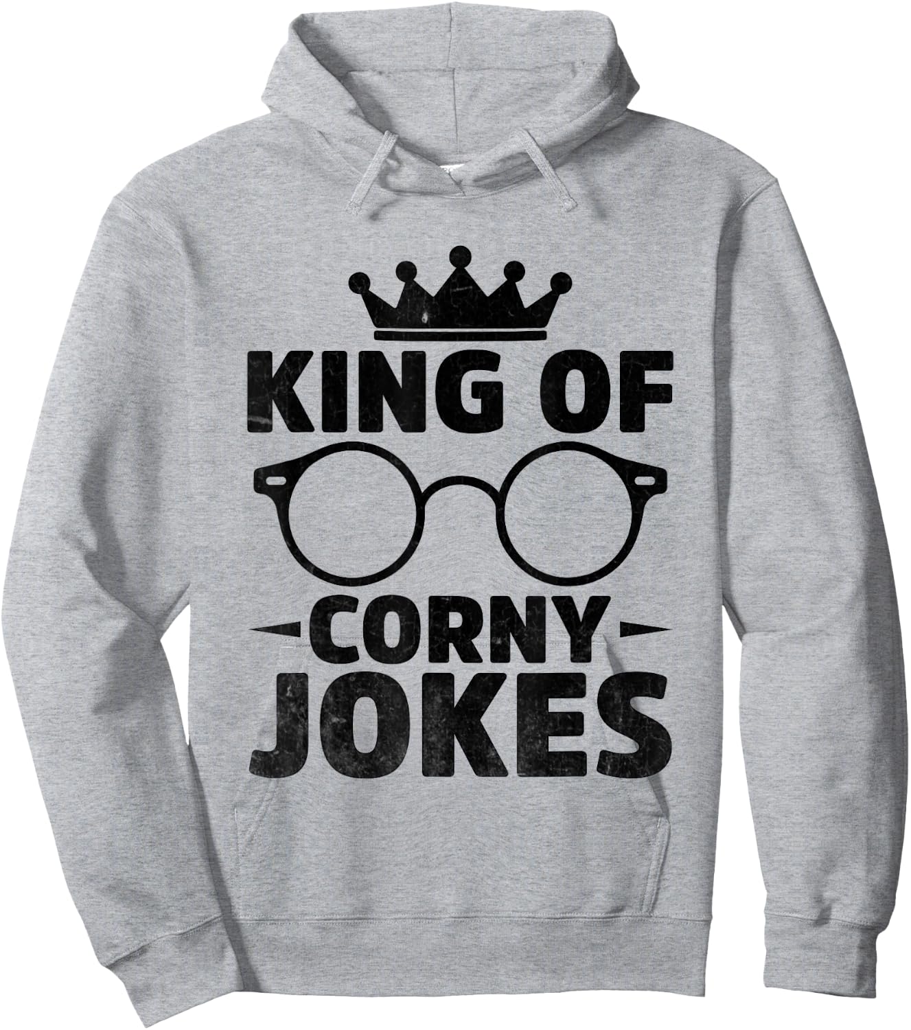 King Of Corny Jokes Dad Joke Hoodie - Hoodie | Ash