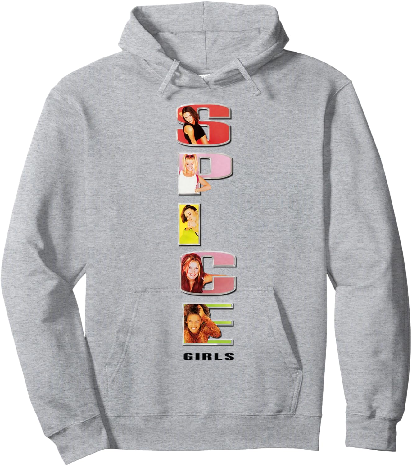 Official Spice Girls Stacked Logo , White Hoodie - Hoodie | Ash