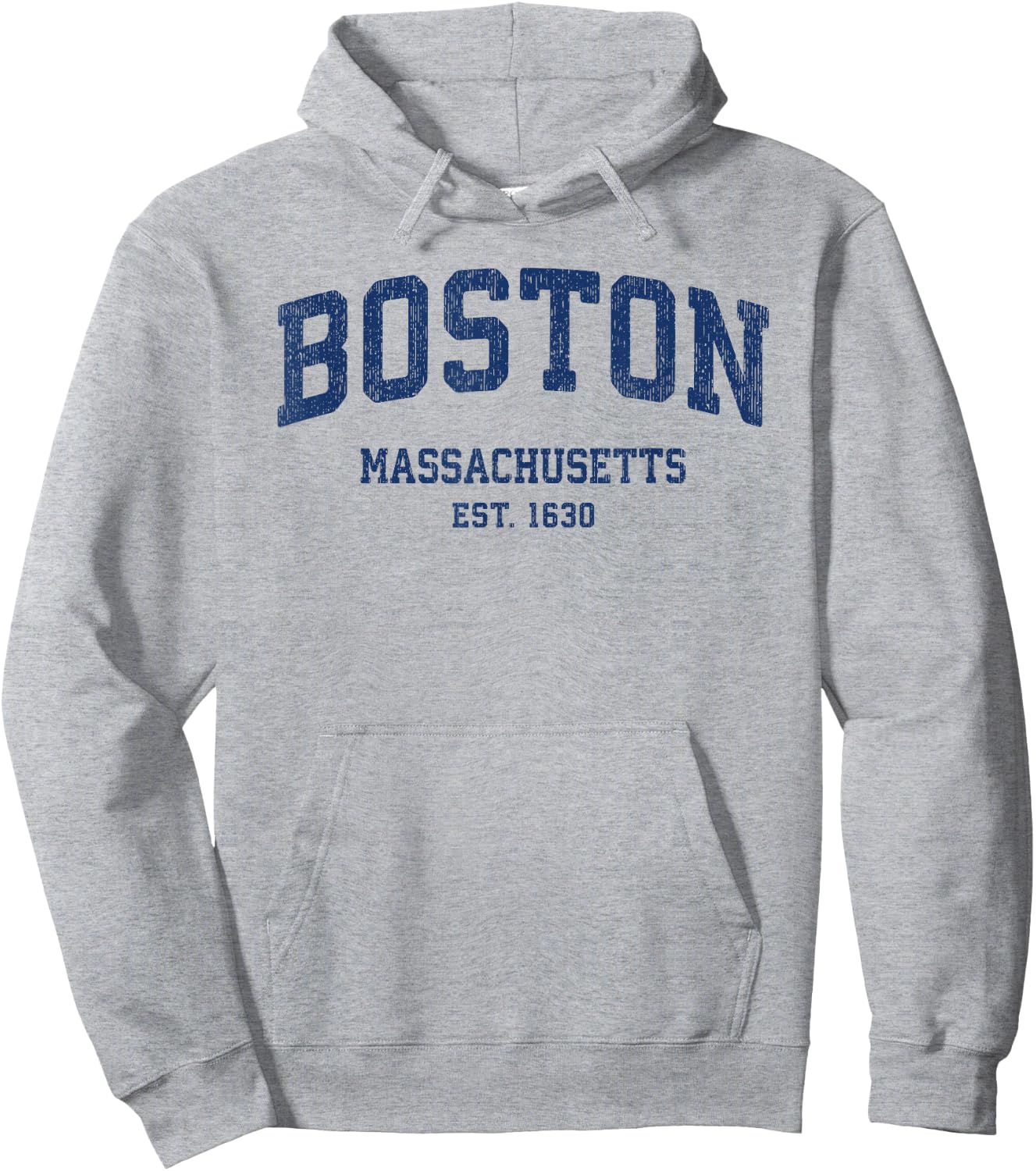 Boston Massachusetts MA Vintage Athletic Sports Hoodie - Hoodie | Ash