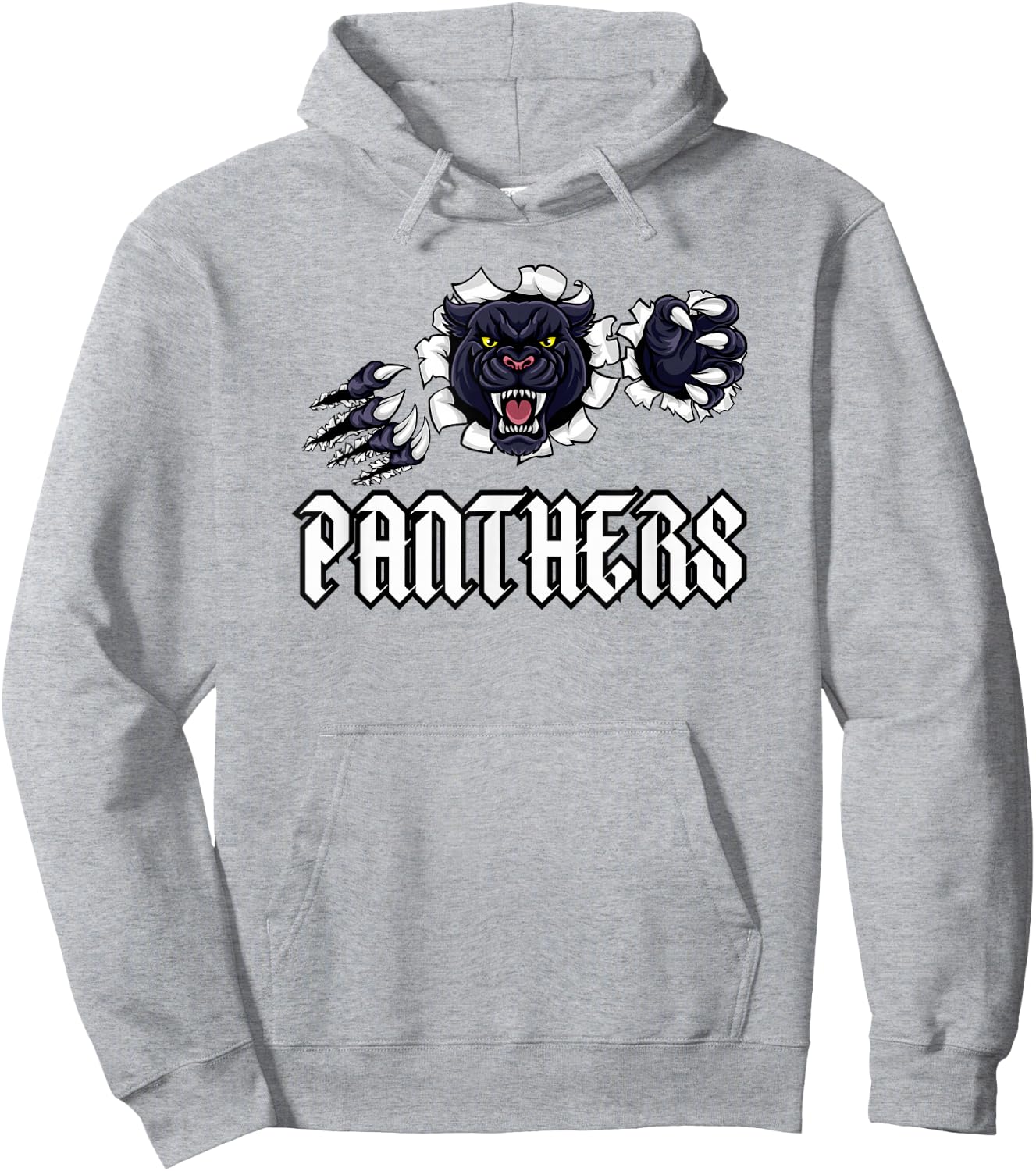 Panther Pride White Text High School Spirit Fan Wear Hoodie - Hoodie | Ash