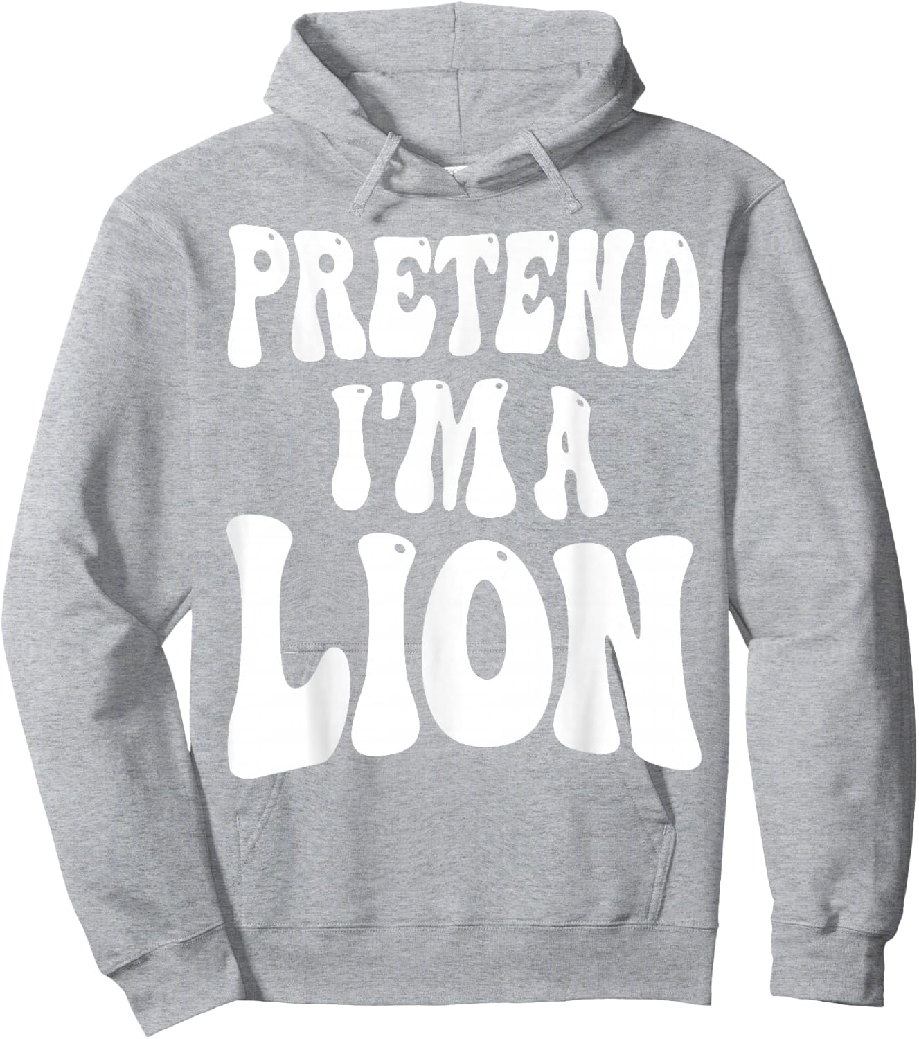 Pretend I'm a Lion Matching Costume Funny Groovy Halloween Hoodie - Hoodie | Ash