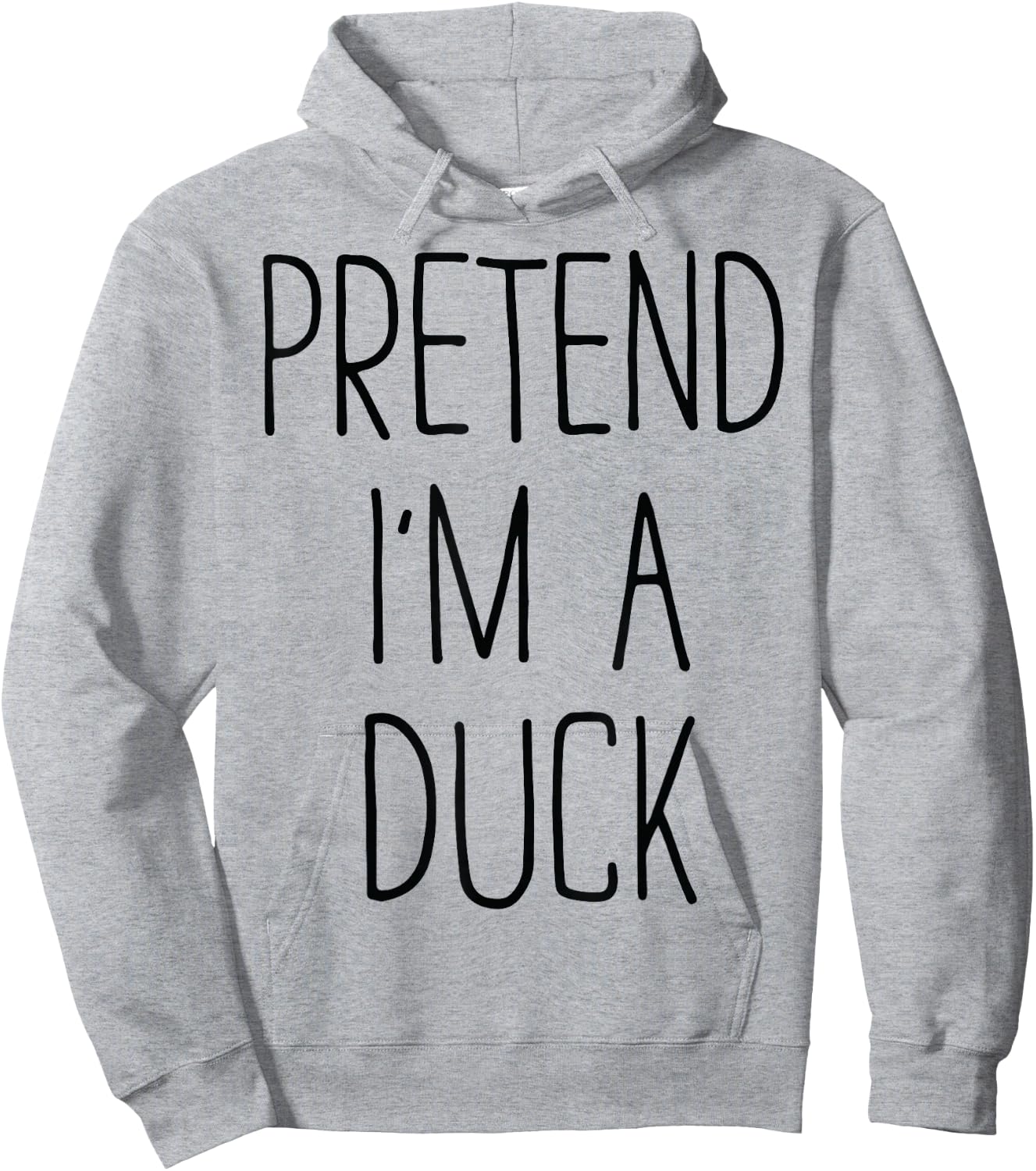 Pretend I'm a Duck Funny Lazy Halloween Animal Costume Hoodie - Hoodie | Ash