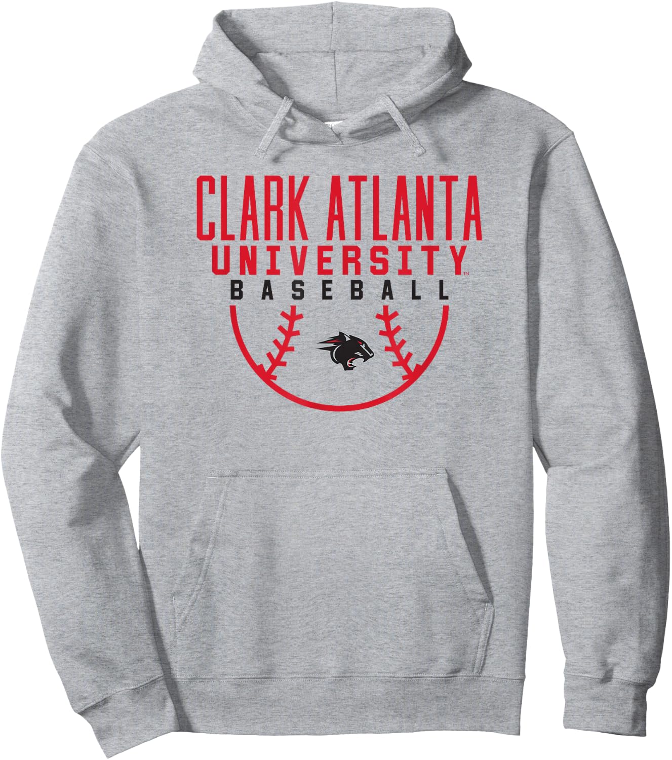 Clark Atlanta University CAU Panthers Baseball Arch Hoodie - Hoodie | Ash
