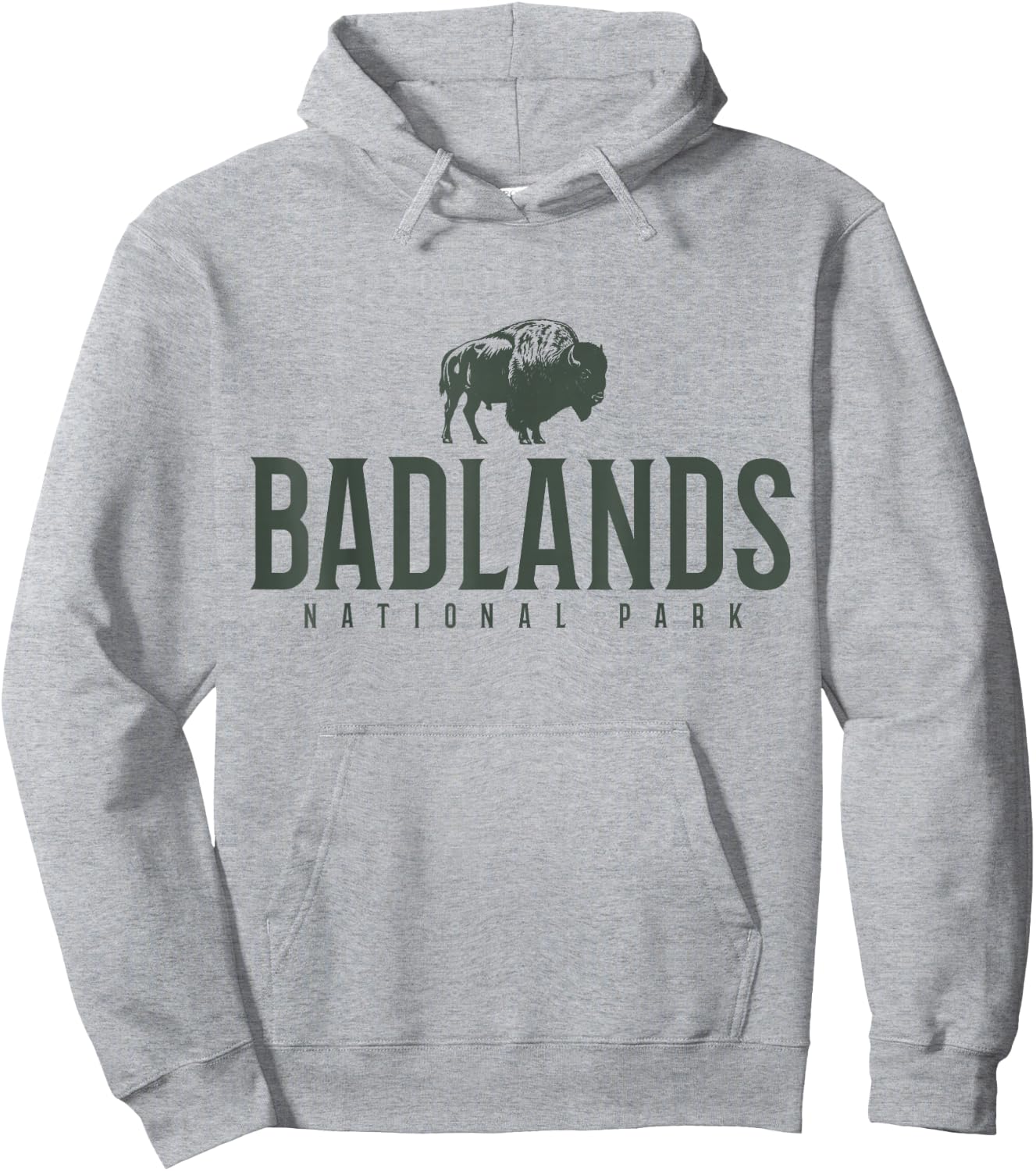 Badlands National Park South Dakota Bison Vintage Souvenir Hoodie - Hoodie | Ash