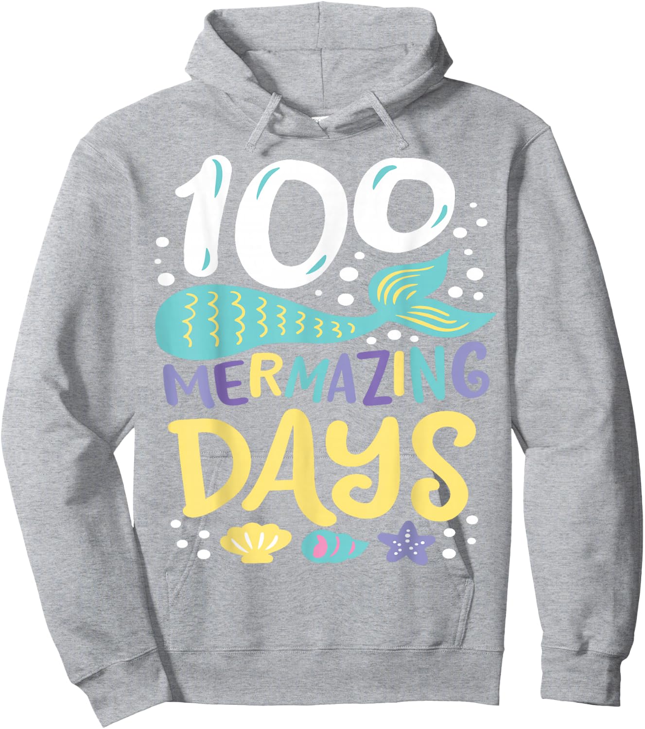 100 Days of School 100 Mermazing Days of School Mermaid Hoodie - Hoodie | Ash