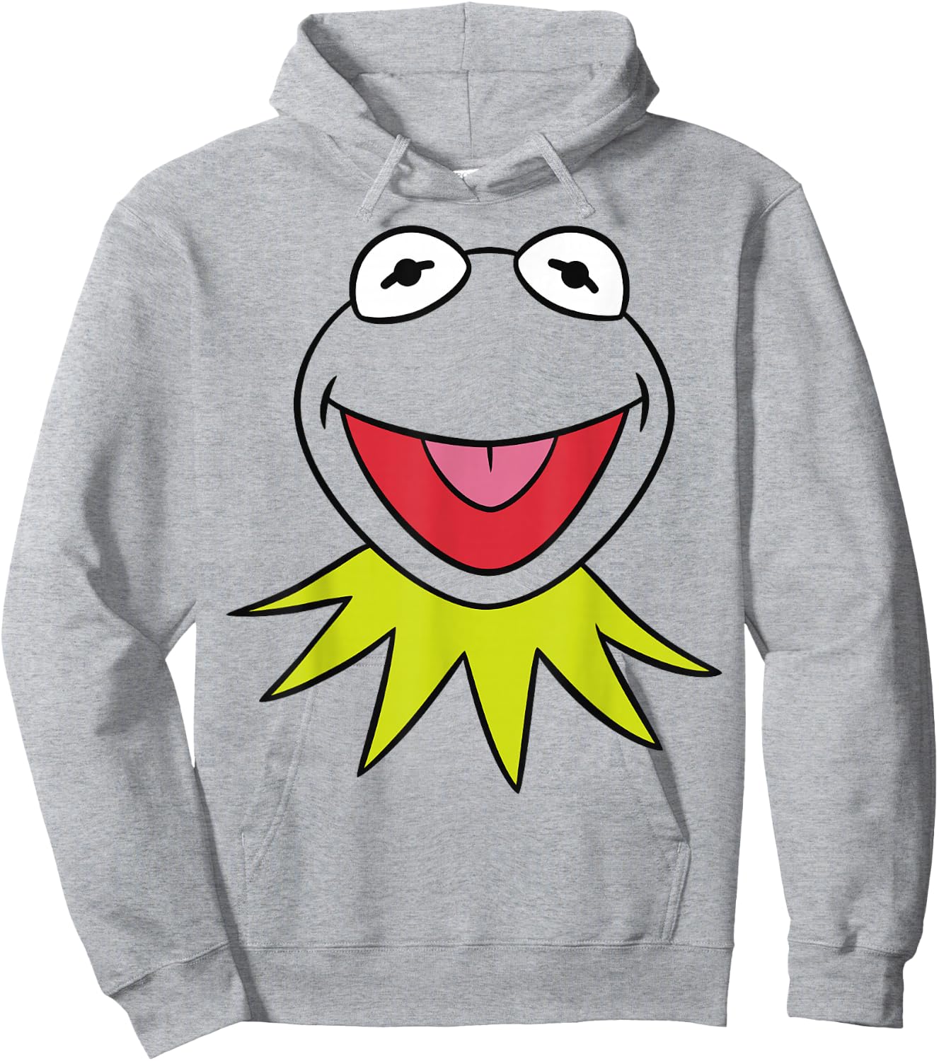 Disney The Muppets Kermit Big Face Vintage Portrait Hoodie - Hoodie | Ash
