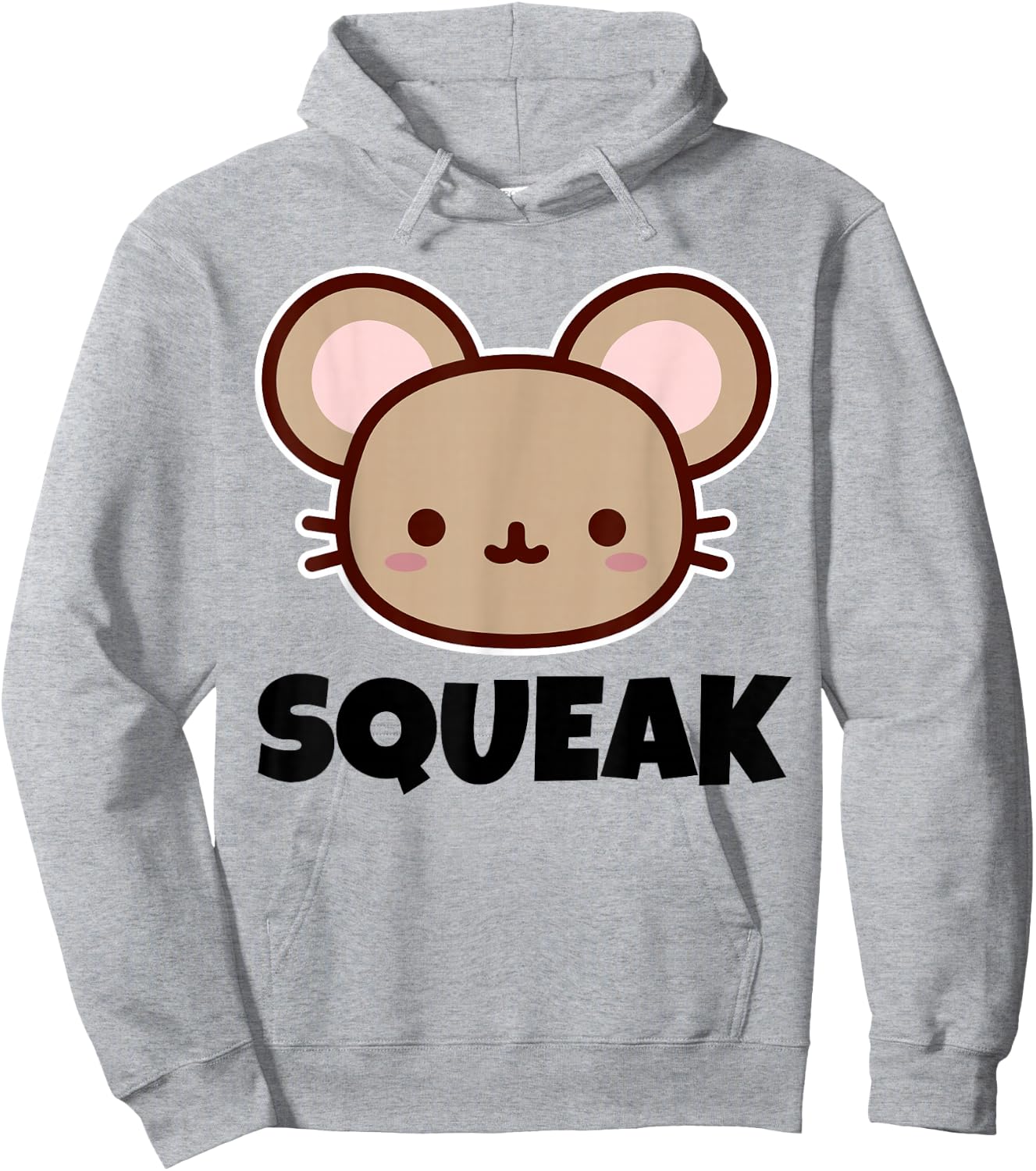 Squeak Cute Childrens Mice Shirt for Kids Cartoon Mouse Face Hoodie - Hoodie | Ash