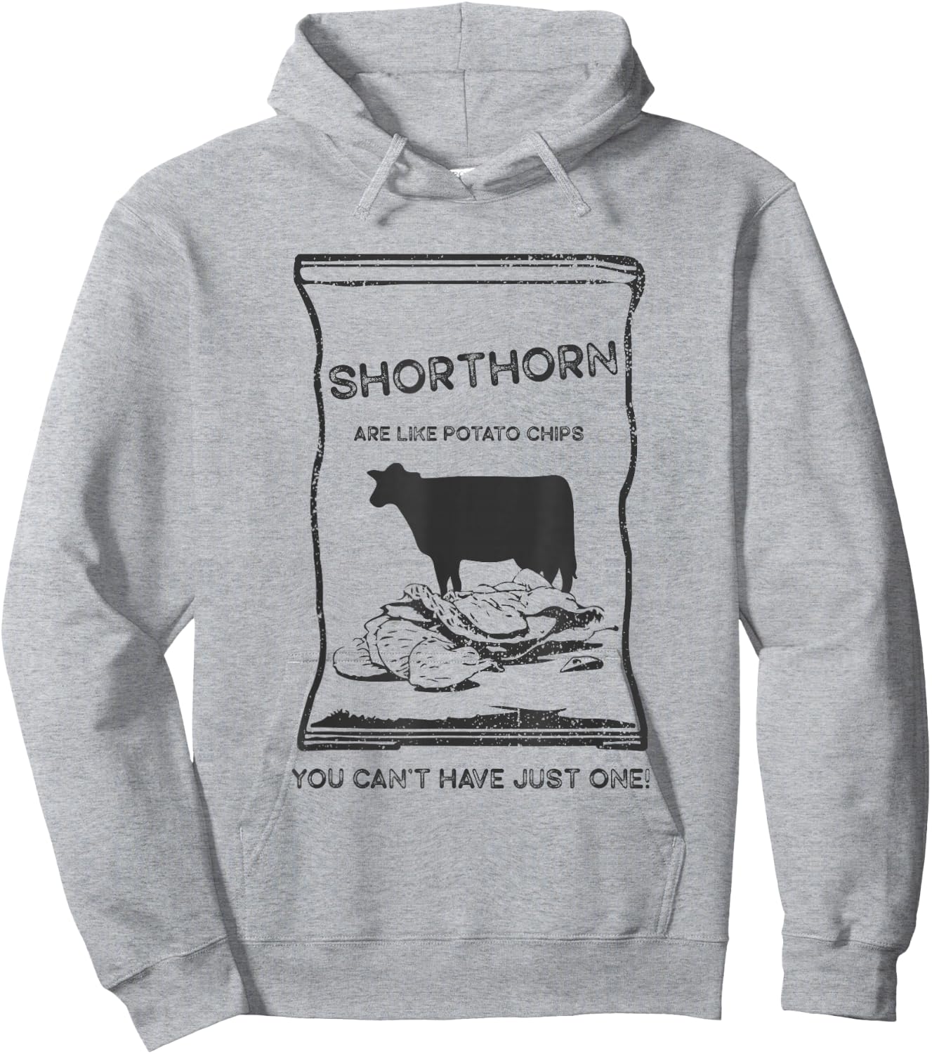 Cattle Like Potato Chips Can't Have One - Shorthorn Hoodie - Hoodie | Ash