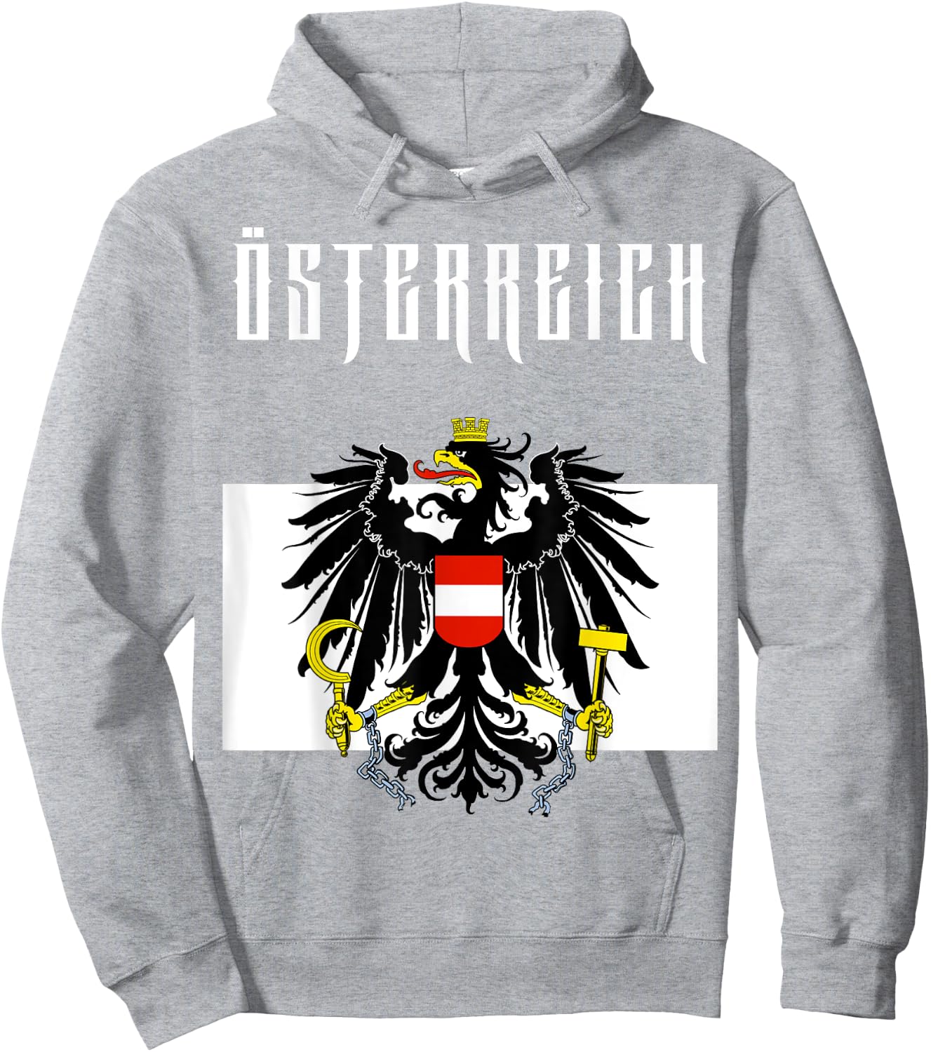 Drapeau de l'Österreich, drapeau de l'Österreichische, drapeau patriotique autrichien Hoodie - Hoodie | Ash