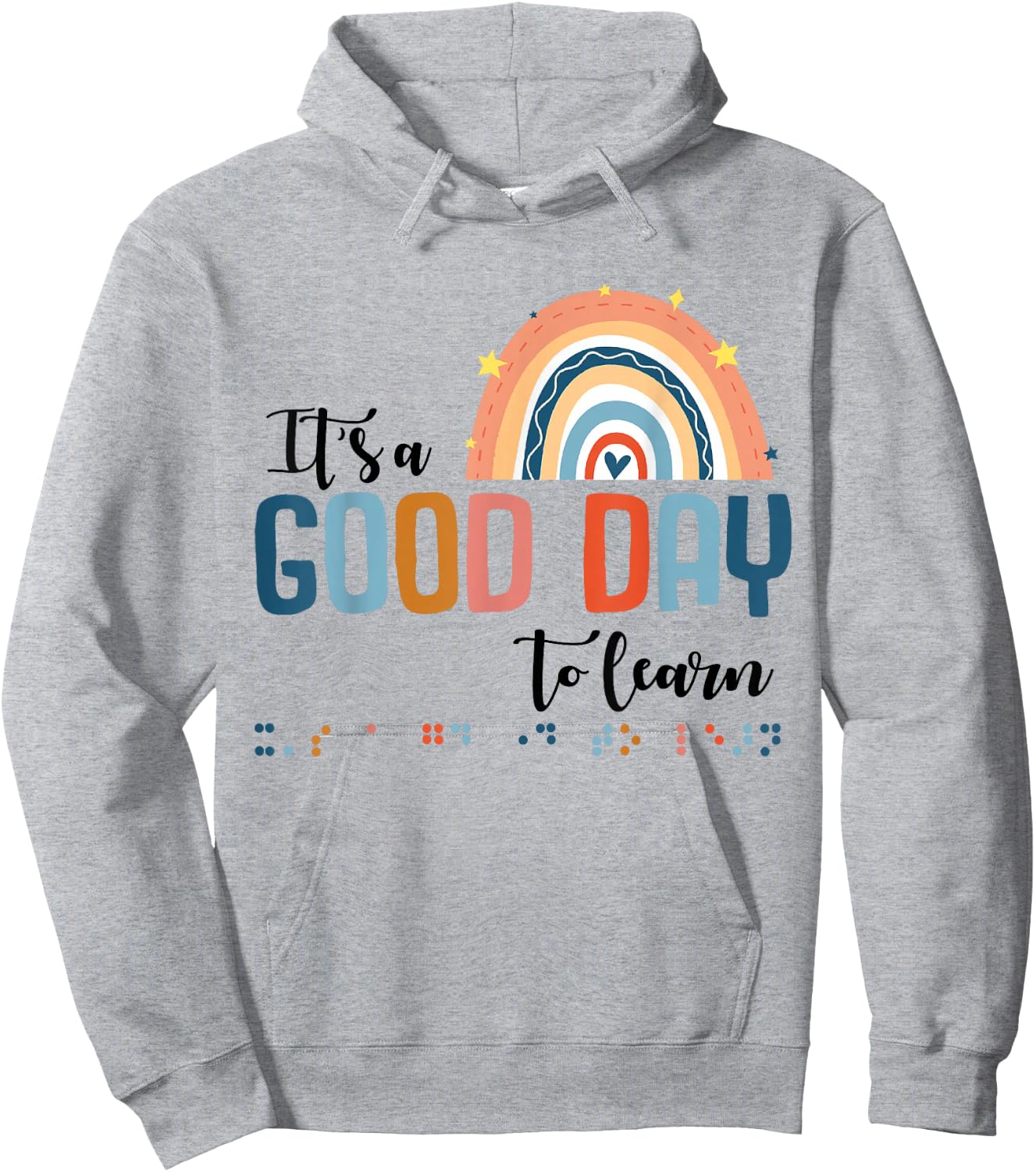 Teacher Of Visually Impaired Braille A Good Day To Learn Hoodie - Hoodie | Ash