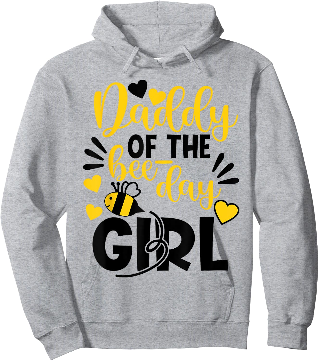 Daddy Of The Bee Day Girl Hive Party Matching Birthday Hoodie - Hoodie | Ash