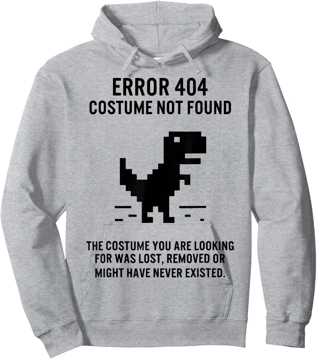 Dinosaur Error 404 Costume Not Found The Costume Hoodie - Hoodie | Ash