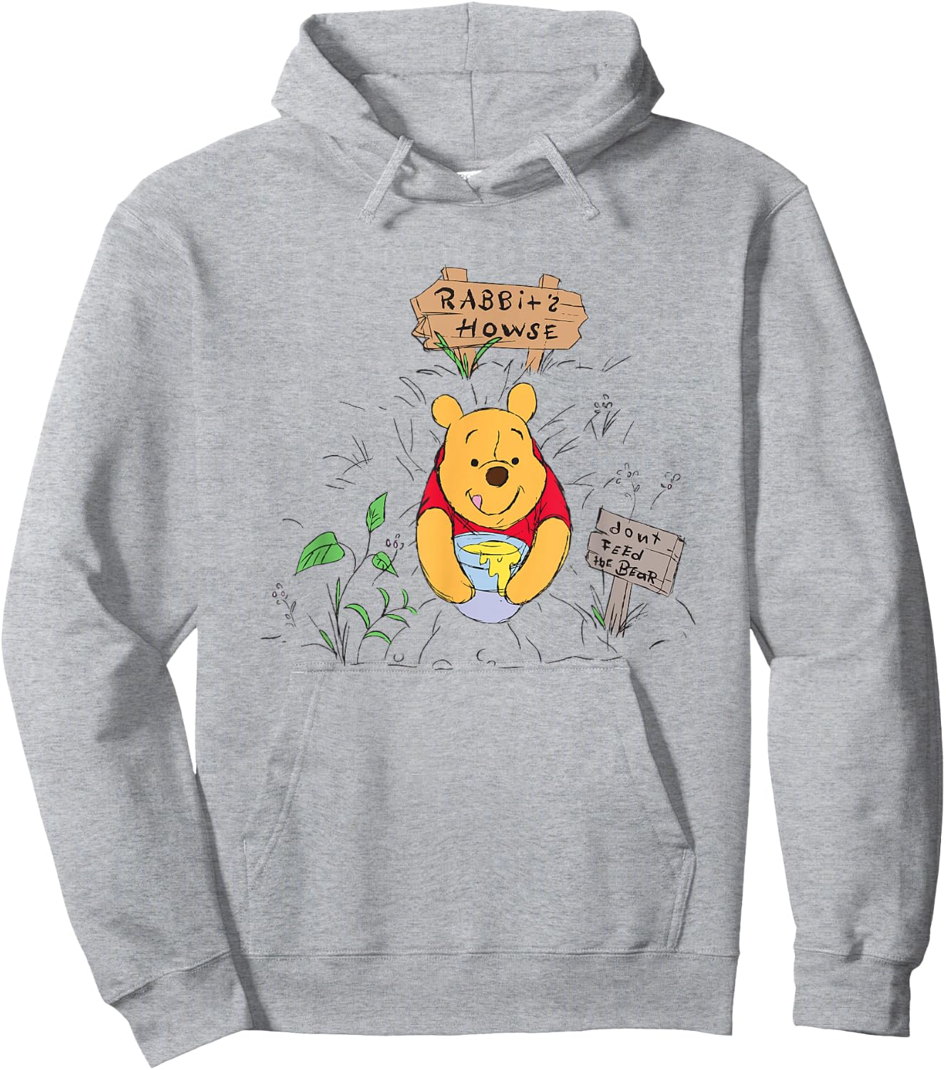 Disney Winnie the Pooh Rabbit Howse Don't Feed The Bear F&B Hoodie - Hoodie | Ash