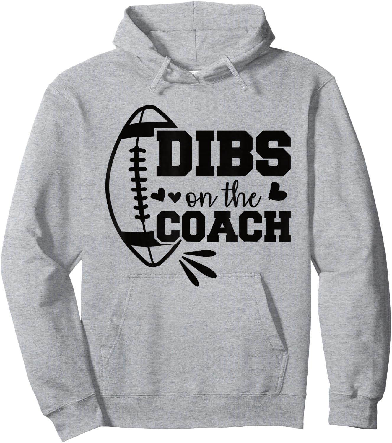 Football Coach Girlfriend Dibs On The Coach Hoodie - Hoodie | Ash