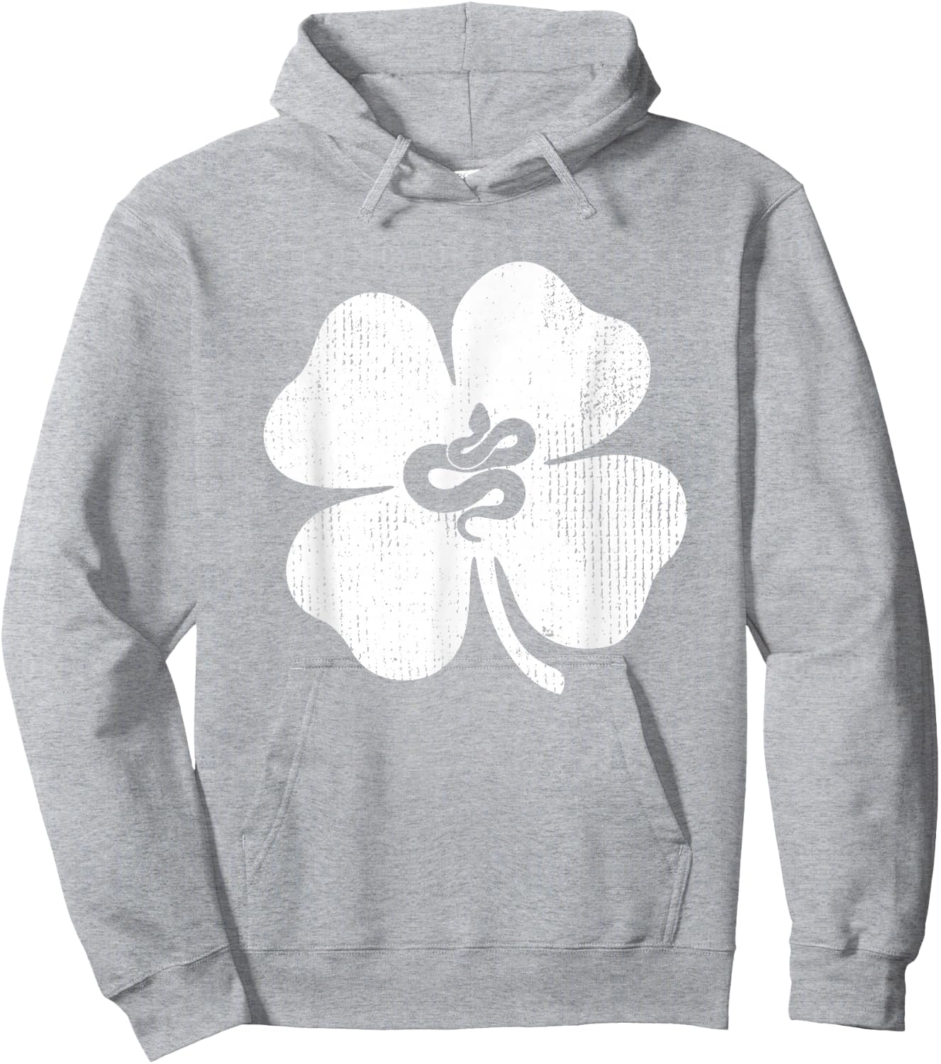 Snake Lucky Shamrock Leaf St Patrick's Day Funny Gift Hoodie - Hoodie | Ash