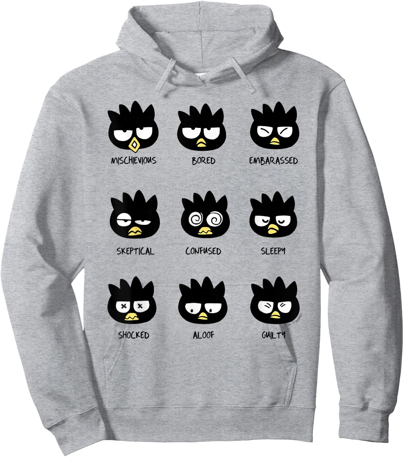 Badtz - Maru Different Moods Hoodie - Hoodie | Ash