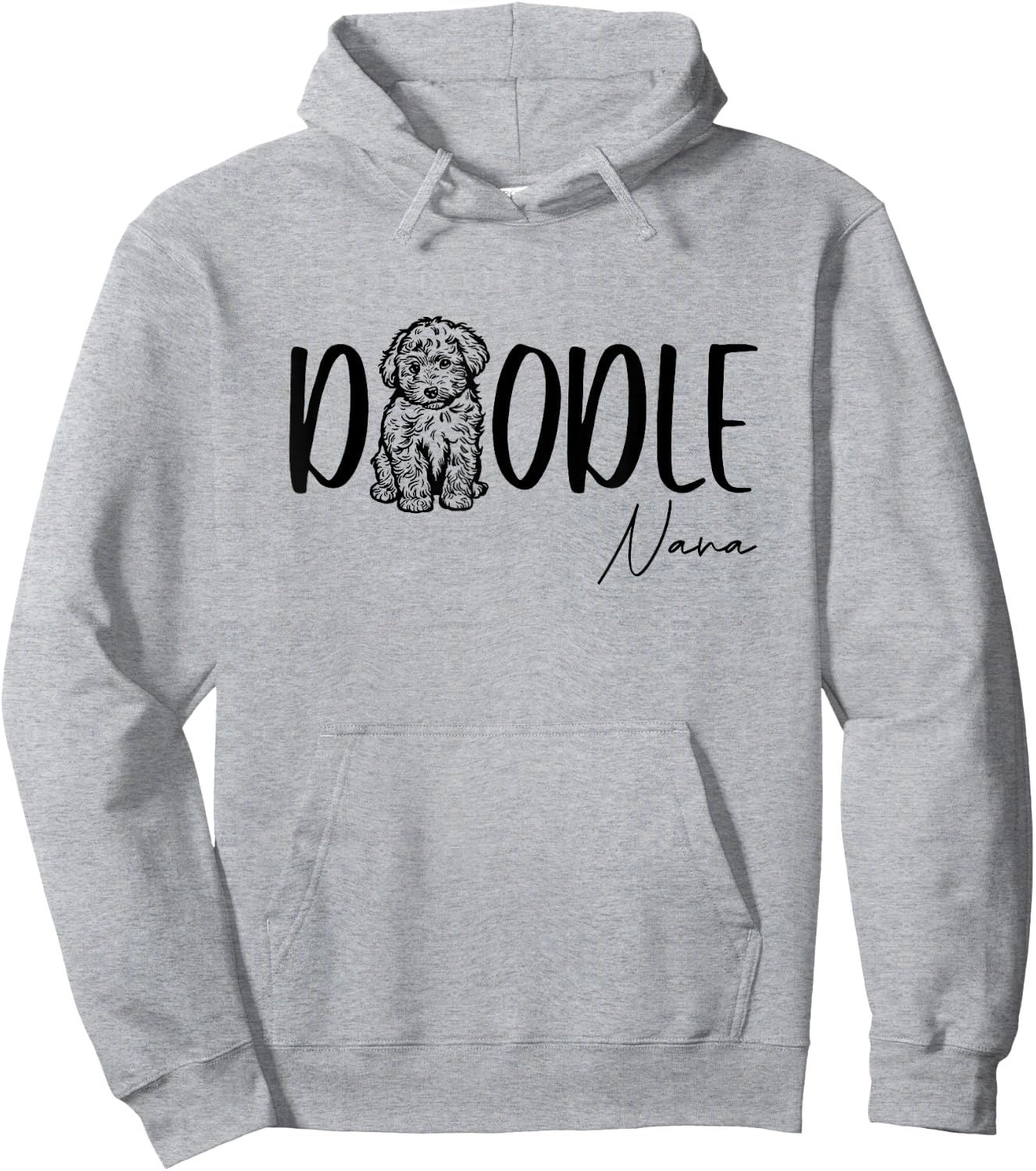 Doodle Nana Cute Doodle Family Doodle Owner Grandma Mimi Hoodie - Hoodie | Ash