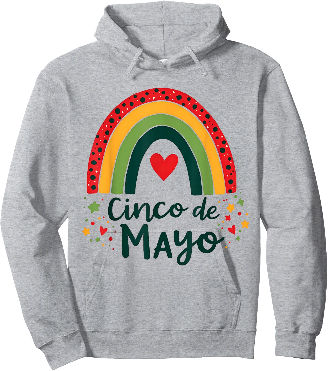 Cinco De Mayo Mexican Rainbow Leopard Teacher Mexico Themed Hoodie - Hoodie | Ash
