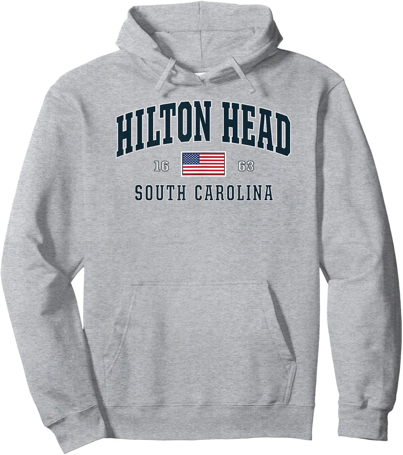 Hilton Head SC South Carolina USA Flag Patriotic Hoodie - Hoodie | Ash