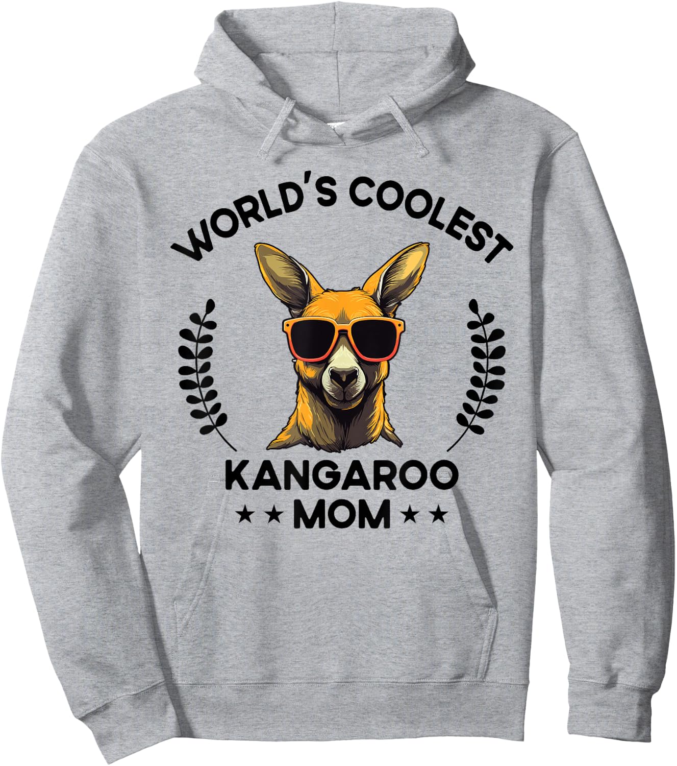World's Coolest Mom Mama - Women Mother Funny Kangaroo Hoodie - Hoodie | Ash
