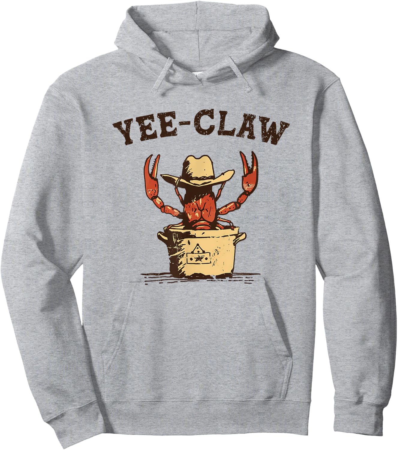 Yee Claw! Funny Crawfish Cajun Seafood Festival Hoodie - Hoodie | Ash