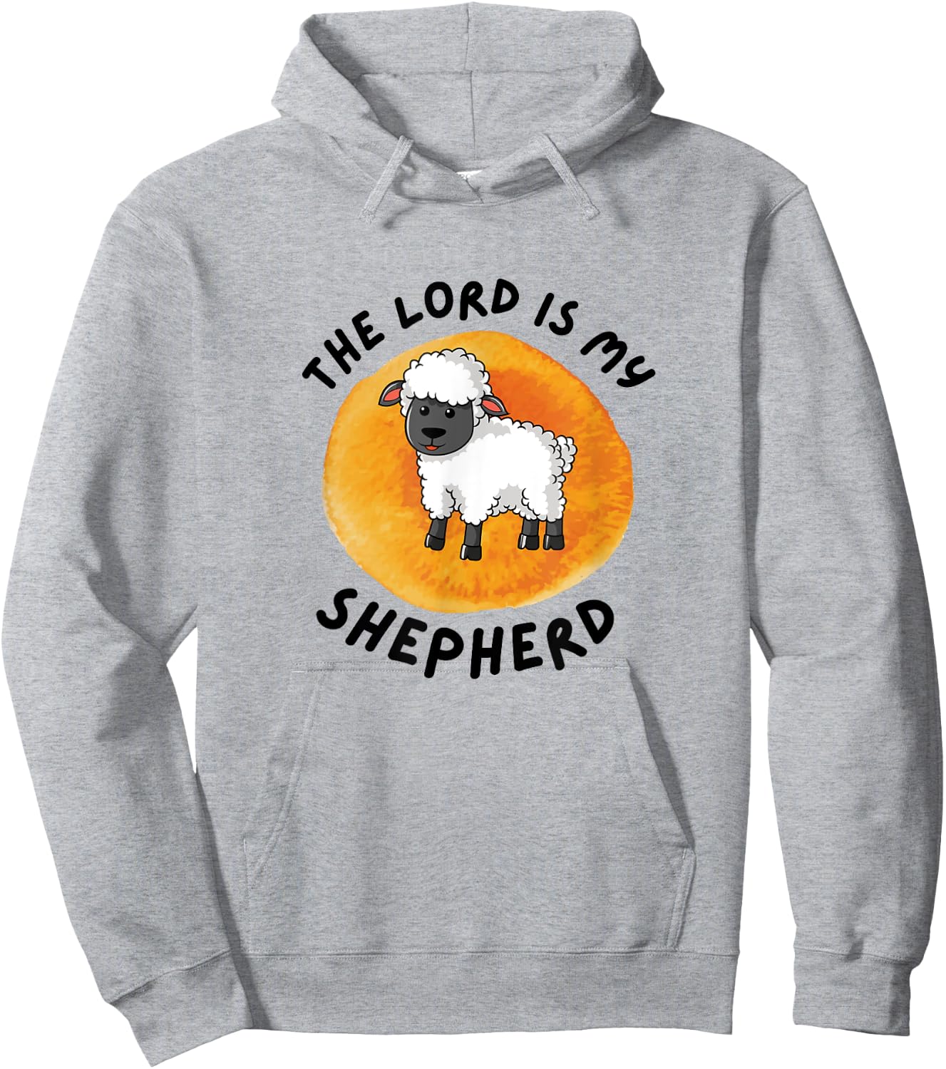 Psalm 23 For Kids Cute Sheep The Lord Is My Shepherd Bible Hoodie - Hoodie | Ash