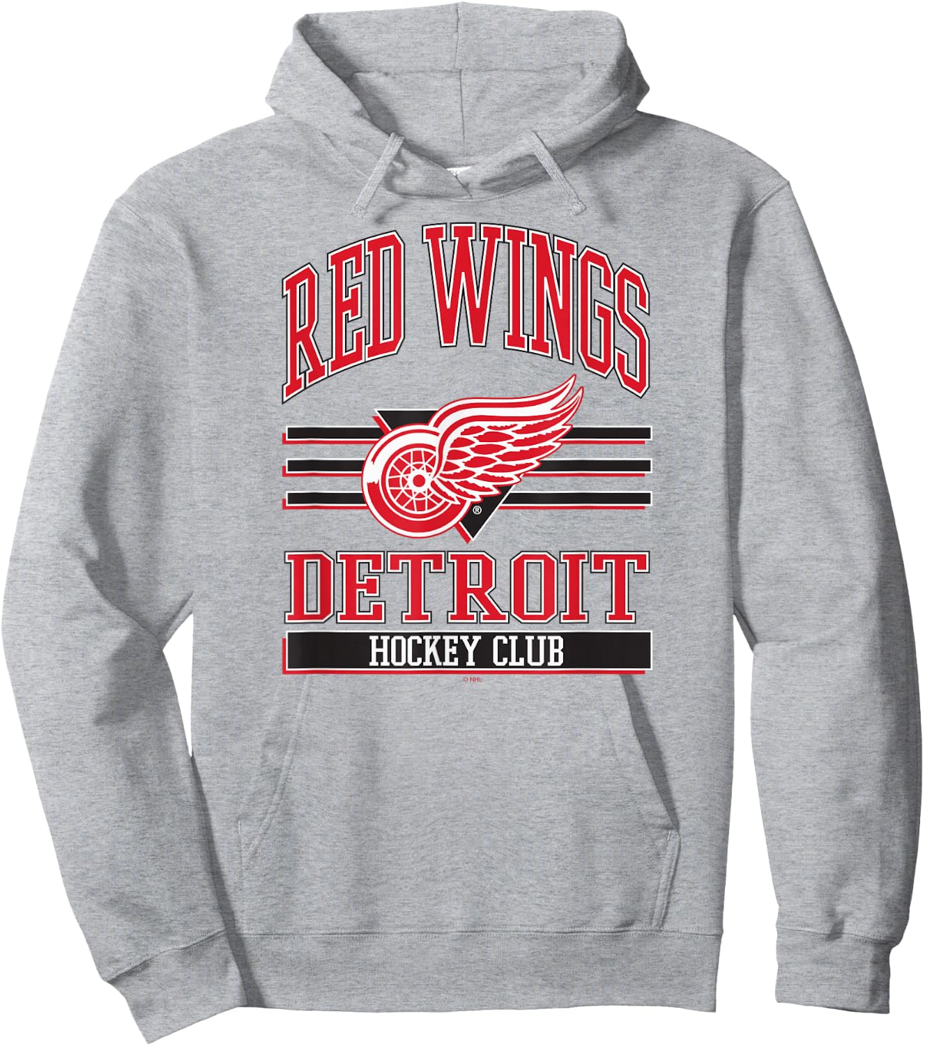Detroit Red Wings Hockey Club Gray Officially Licensed Hoodie - Hoodie | Ash