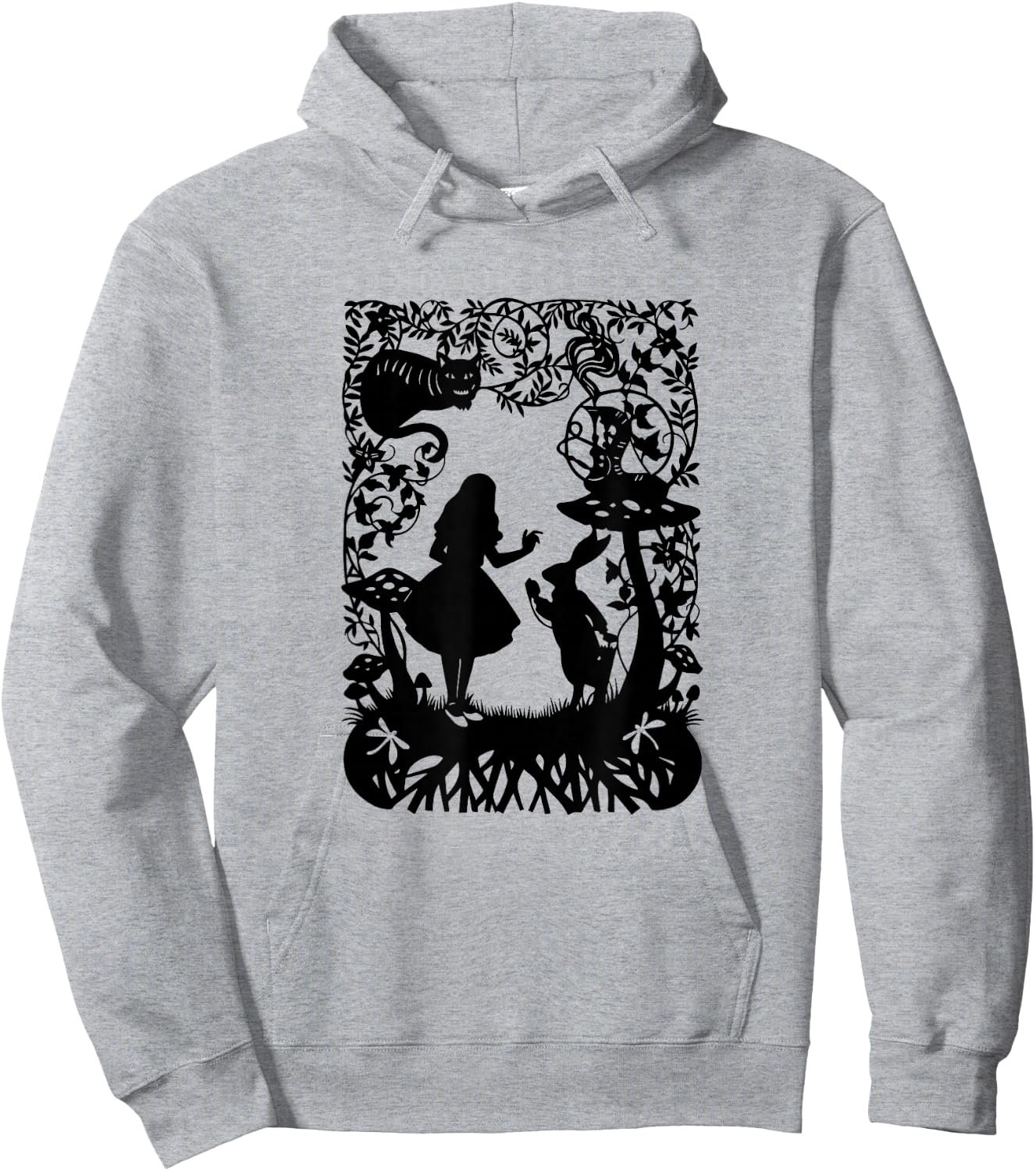 Alice im Wunderland mit Katze und Hase Hoodie - Hoodie | Ash